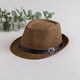 TONDIMONP straw hat British top hat spring and summer sun protection men and women beach hats travel beach sunshade jazz hat monofilament straw hat white children's hat 54cm all