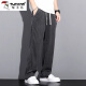 Woodpecker Jeans Men's 2025 Spring and Autumn New Loose Straight Ice Wire Wide Legs Men's Casual and Evergrande Casual Pants Men 1048 Light Blue L Recommended 105-120Jin [Jin equals 0.5 kg]