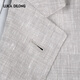 Lucadilong printemps [TT1840] Italien lavé en laine à machine costume léger luxe ajusté la veste de costume formel masculin gris clair l (50)