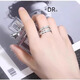 DRSJPT950 Platinum Couple Ring A pair of men and women looking for wedding rings, frosted ring, plain ring, birthday gift, frosted love ring for women, light luxury style
