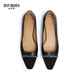
DEEP BREATH Deep Breath Women's Shoes French Small Square Toe Light Mouth Single Shoes Small Flavor Chain Single Shoes AX11150 Black 36