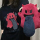 Fadenjue GRAF original brand BooGhost Cute Ghost 2.0 Earth Apple Orange Various Street Loose T-shirt Short Sleeve Blue Angel 832# S