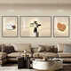 Huaixue modernes Licht luxuriöser Wohnzimmer Dekoration Maltriptychonmale High-End-Sinnesstein für Sofa-Hintergrund Wandhängemalerei Atmosphärische Wandmalerei T12358 Links und rechts 60*80 Middle 110*80 Kristallporzellan Diamant-ingelobte Aluminiumlegierung schwarzer Rahmen