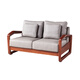 Guangming Massivholzsofa Wohnzimmer Elm Holzmöbel Sofa Kombination Sand moderne einfache Sofa 3891 Doppelsitze