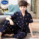 
Disney children's pajamas boys summer short-sleeved trousers thin cotton boys medium-sized children's spring and autumn half-sleeved home clothing set 15242 165 S code [145-155/75Jin [Jin equals about 0.5 kg]]