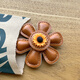 Muquers ursprüngliche Sonnenblume Keychain Anhänger Modetrendy und exquisite Frauenbeutel Hängende Dekoration Autos Schlüsselkette Orange Sonnenblume + Orange I-Rope + Diamond Marke