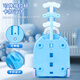 Juke 2024 new Bayangbi doll children's house play house toys girls princess doll set big gift box girls three-in-one-ice and snow box dressing table [blue