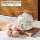 Lowe Jingdezhen bone china double-eared pure white bowl bird's nest and sea cucumber water-proof stew pot earthenware pot ceramic steamed egg bowl with lid for home use Qinse and Ming medium stew pot (550ml)