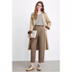 Baitu Betu Women's Clothing 2025 Spring New Windbreaker Fashionable High Imitation Deerskin Velvet Contrast Windbreaker Jacket for Women 2501T50 Khaki XS