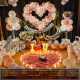 DISKA Proposal Decoration Surprise Romantic Scene Confession Ceremony Bedroom Interior and Exterior Light Balloon Mid-Autumn Valentine's Day Hollow Three-dimensional Heart Shape Package