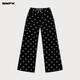 SMFK Cross Classic Wide-Leg Jeans rétro Retro lâche décontracté et polyvalent Xu Jingyun même style PD005BJ / BG / LG / CW Black Garden M