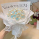 Hualan Rose Diy Handmade Gift Maker Bouquet of Flowers Bouquets for Best Friends Girlfriend Teacher's Day Creative Gifts 21 Magnolia + Pink Rose [Easy to Make] [Materials include beads + gift bags + video tutorials]