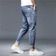 SEPTWOLVES jeans men's autumn 2024 new loose straight ripped spring and autumn pants men's casual nine-point trousers winter 6621 blue two-foot five 32