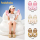 Balabala Kindersandalen Sommer 2025 Neue Art der Kinderlochschuhe für Jungenzehen Anti-Kicking-Mädchen-Kinder Anti-Rutsch-Strandschuhe Beige 28 Inner Länge 17 cm geeignet für Füße Länge 16,5-17,2 cm