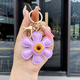 Muquers ursprüngliche Sonnenblume Keychain Anhänger Modetrendy und exquisite Frauenbeutel Hängende Dekoration Autos Schlüsselkette Orange Sonnenblume + Orange I-Rope + Diamond Marke