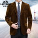 Classic car, middle-aged men's corduroy suit, gold velvet spring and autumn suit jacket, middle-aged men's dad's corduroy singlet, navy blue 175 (recommended 140 Jin Jin equals 0.5 kg -155 Jin Jin equals 0.5 kg to wear)