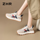 
ZHR casual shoes for women in autumn retro sports thick sole shoes for women to increase height and make them look slimming shoes for women G686E Milan 38