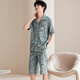 Yalu pajamas men's pure cotton summer shorts shorts 2025 new summer men's home clothing set large size for outside wear NSALM-LMSJ9227 L (recommended 100-125 Jin [Jin equals 0.5 kg])