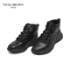 
VICKI BROWN [French brand] Martin boots men's high-end soft sole soft face casual shoes 2025 spring versatile comfortable men's boots black 41