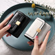 Qiaoyi Krokodilmuster Multi-Card High-End-Kurzmodell kleiner und tragbarer Kartenbeutel für Frauen Brieftasche Nischen-Design-Zertifikat-Beutel [Schwarz]