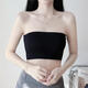 Ji Yafu Black Modal One Piece Tube Top Anti-Light Covering Breast Covering Bottoming Bra Strapless Anti-Slip Underwear Women Summer White + White + Black (No Breast Pad) One Size 70-110 Jin Jin is equal to 0.5 kg