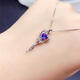 Fujiu natural tanzanite magic wand pendant for women 925 silver inlaid with sapphire scepter niche design clavicle necklace gift