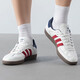 Adidas women's shoes 2025 spring new T-toe shoes retro genius shoes VL COURT 3.0 sports shoes IH4881/bright white/deep indigo/victory red 36