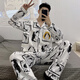 猫人2025新款男士青少年春秋夏季长袖卡通大码睡衣家居服 9905款 M 标准(高165\100斤)