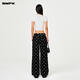 SMFK Cross Classic Wide-Leg Jeans rétro Retro lâche décontracté et polyvalent Xu Jingyun même style PD005BJ / BG / LG / CW Black Garden M