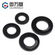 Guwanji black enlarged nylon flat gasket thin round gasket ultra-thin nylon flat gasket plastic insulating high temperature resistant gasket M6*12*1.5 (50 pieces)