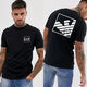 Emporio Armani Neu gedrucktes kurzärärmiges T-Shirt EA7 Herren-halbärmeliger purer Baumwollbasishemd Trendy Sommer Herren Top White 683 m