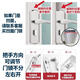 Clcey Door Lock Salle de bain Handle en acier inoxydable serrure sans clé de porte de toilette universelle verrouillage de porte en aluminium Poignée de porte alliage 9898 arc 110 trous sans langue