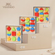 Yeehoo Kinder frühes Bildungsrätsel Holzbausteine ​​Spielzeug dreidimensionales Puzzleformmuster passen kognitiver Baby Erleuchtung