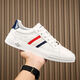 
Queen Medusa 2024 autumn and winter new light luxury leather high-end trendy board shoes for men versatile casual one-step white and blue 9922 38