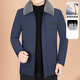 Meister Polo offizieller verdickter Pelzkragen Herrenjacke für Winter neue Gänse Down Jacke mittleren Alters und älterer Vater Winter warme Jacke D6210 Schwarz L.