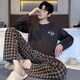 
Yalu pajamas men's spring and autumn pure cotton 2025 new men's home clothing set full cotton summer large size for outdoor wear NSALM-QZ9923 L (recommended 120-140Jin [Jin equals 0.5 kg])
