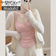 
Modal spring and summer rice grey vest for women with base and inner and outer wear with chest pad suspender pure sexy slim pink. Y683 suspender M