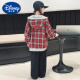 Disney girls' jacket spring and autumn style 2025 new fashionable children's double-sided autumn clothes fashionable street girl plaid sweatshirt 7027 blue blue plaid double-sided coat 130 cm