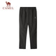 骆驼（CAMEL）速干透气运动裤男跑步休闲直筒梭织裤子 J15BAXLN075 幻影黑 L