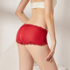 Sibirische dünne Seidenunterwäsche für Frauen 100% Mulberry Seidenshorts sexy Spitzenmarkel ohne atmungsaktives Hüftboxerhose großer Burgund 3883 L [Referenzgewicht 105 ~ 115 Jin [Jin entspricht 0,5 kg]]