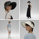Jiao Nei Liangpi 3 series women's sun protection hollow-top shell hat with large brim, UV protection, face display, small coolness, quick drying and foldable