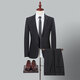 SHANSHAN light luxury brand 2025 new men's suit business casual two-piece groom's wedding suit black 2XL 180