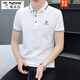 啄木鸟（TUCANO）2024夏季新款男士POLO.衫短袖休闲保罗衫修身有领翻领T恤上衣 QY719白色 M