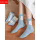CLOLV KISS2025 NEUE SOCKS Damen-Mittelröhrchen-Socken im Frühjahr, Herbst und Winter Baumwolle niedliche japanische Retro-Stapel-Socken INS Trendy Socken 12806 Einen Größe (35-40 Größen), kaufen 2 Sets für fünf Yuan-Aussagen