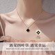 Zhou Baifu pure silver four-leaf clover necklace for women 2025 new light luxury clavicle chain pendant birthday gift for girlfriend