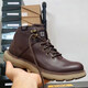 Carter Cat Low-top Herrenschuhe Martin Boots Britische Retro-Arbeitspeak-Schuhe Trendy Herren echte Lederschuhe Männer Low-Top Black Standard Sneakers Größe 39