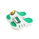 B.Duck petit canard jaune 2025 Été Nouveaux chaussures de trou pour enfants pour garçons et filles à la maison Baby Sacpers Bag Toe Blanc et vert 26 taille Longueur de pied 15,0-15,7 cm