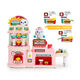 Supermercado para niños Cajero Juguetes Burger Máquina expendedora Tienda de conveniencia 3-9 años 7 Regalos de cumpleaños para niñas Cargo Tienda de conveniencia Pink + Square Random 5 Modelos