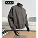 Jingshi Dell American Coach Jacke Herren Frühlings- und Herbst-Stand-up-Halsband Baseball Uniform Schöne Kurzjacke Schwarz H1049 L