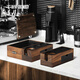 MHW-3BOMBER bomber multifunctional coffee walnut solid wood knocking box can be stored with handle bracket base accessories